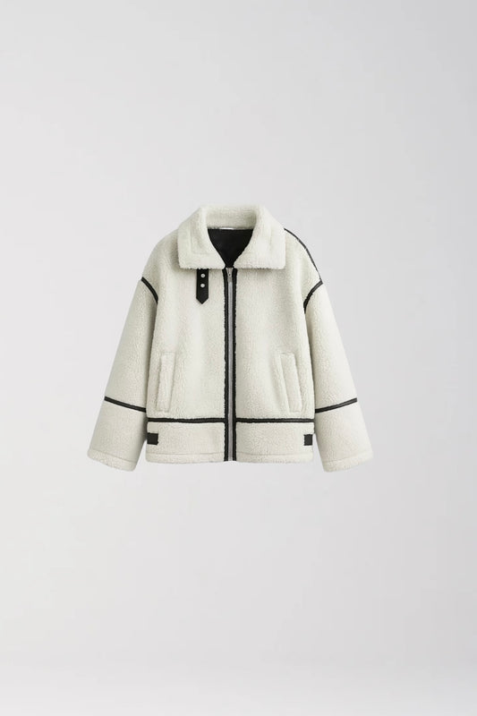 CAPPOTTO EFFETTO LANA GESSO