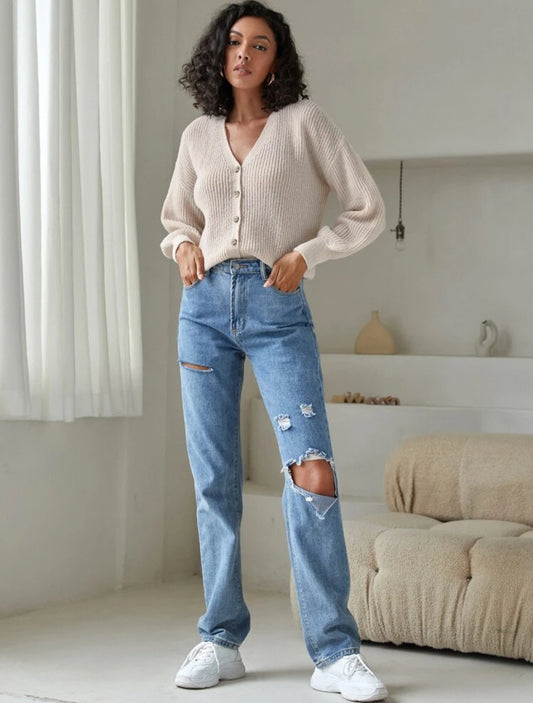 CARDIGAN SENZA MANICHE CON SCOLLO A V