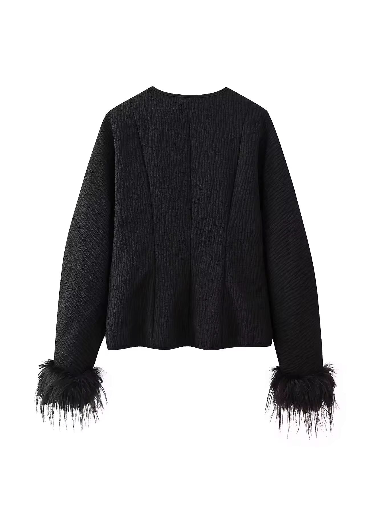 Fur-tipped cardigan • Women