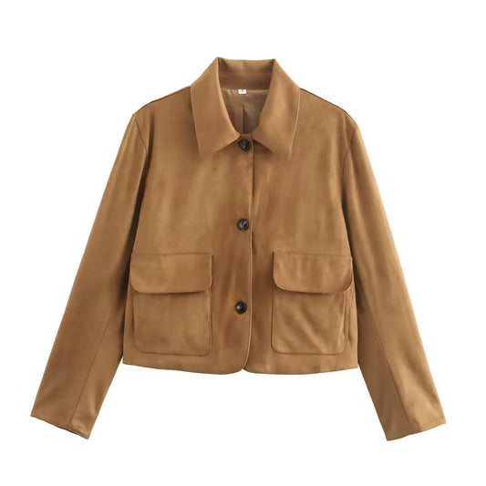 GIACCA IN PELLE SCAMOSCIATA PU