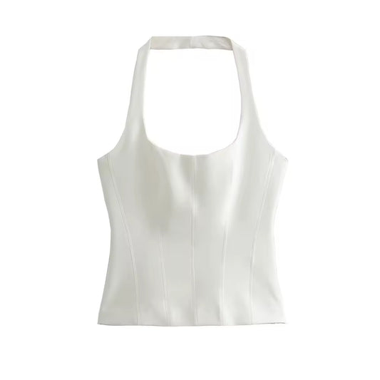 TOP HALTER STRUCTURÉ