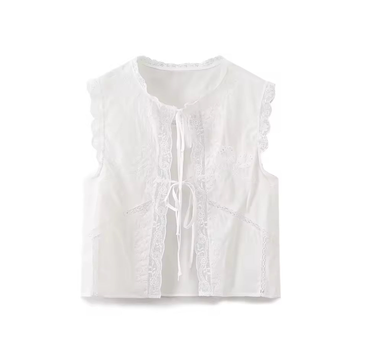 BLUSA CON LACCI RICAMATI
