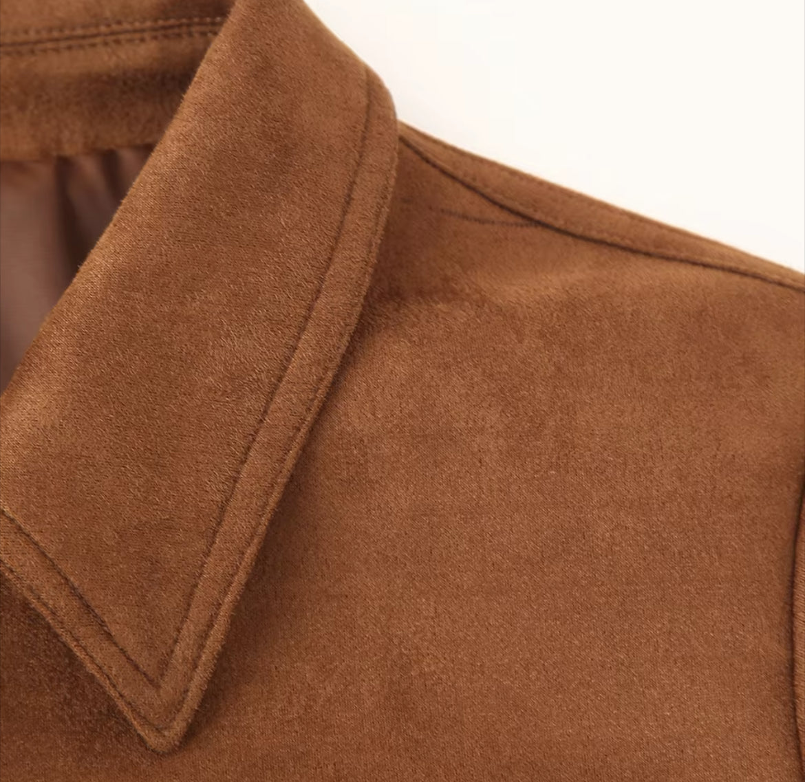 VESTE EN CUIR PU SUÉDÉ