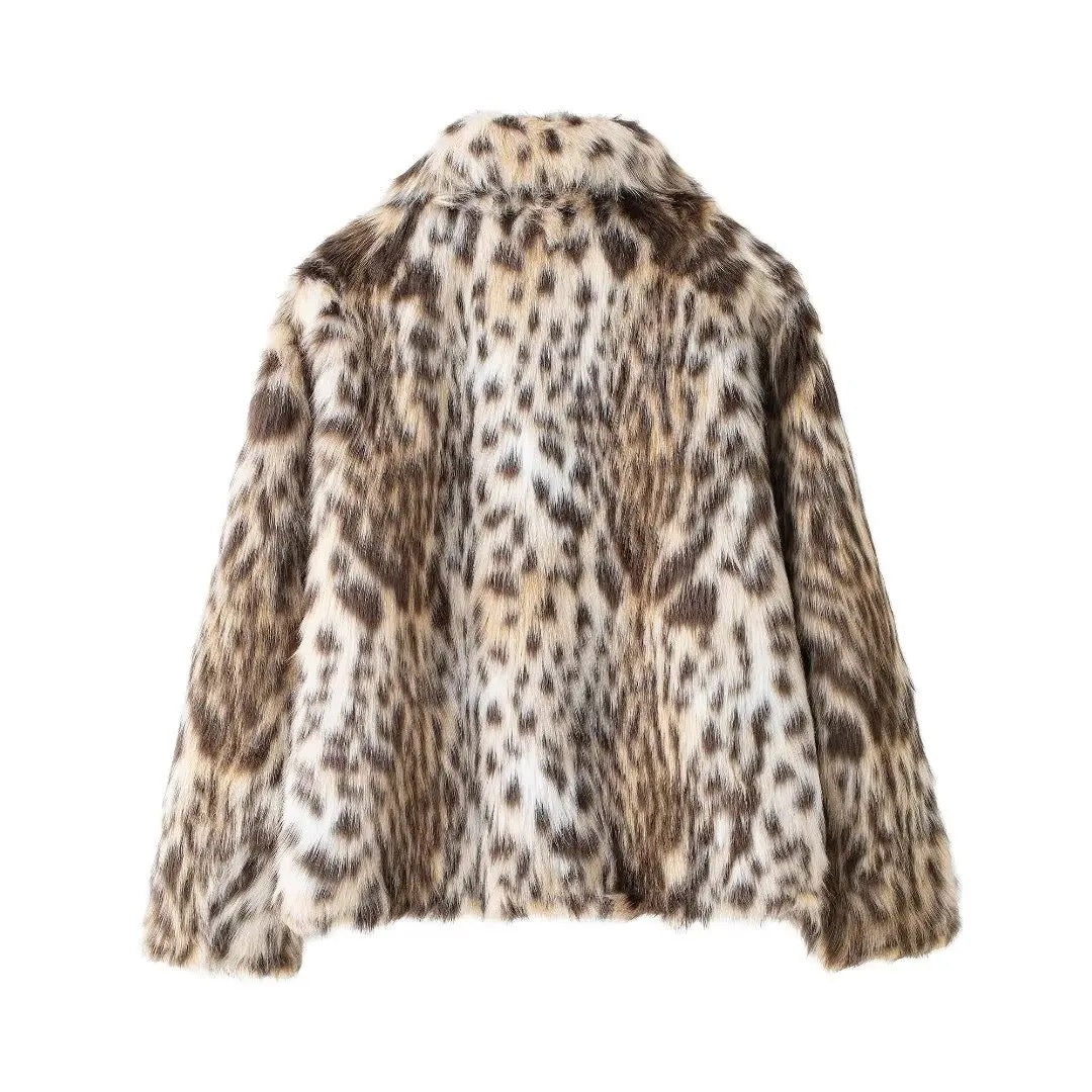 Fur-effect down jacket • Women