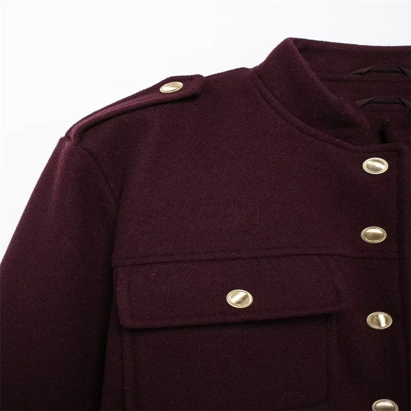 Gold Buttoned Jacket • Women