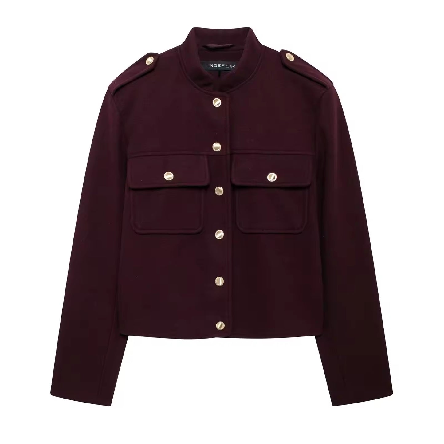 Veste boutonnée en or