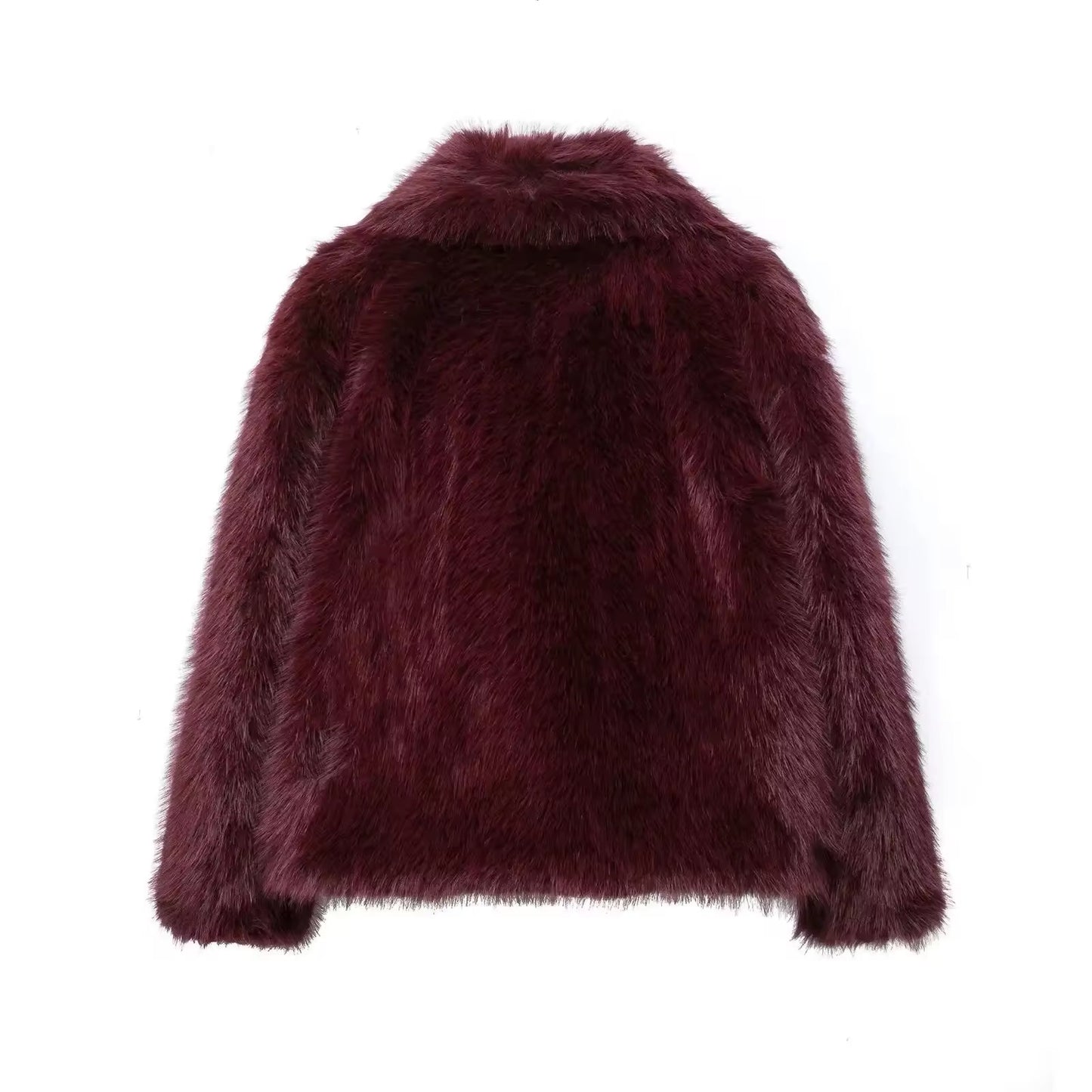 Fur effect down jacket • Women