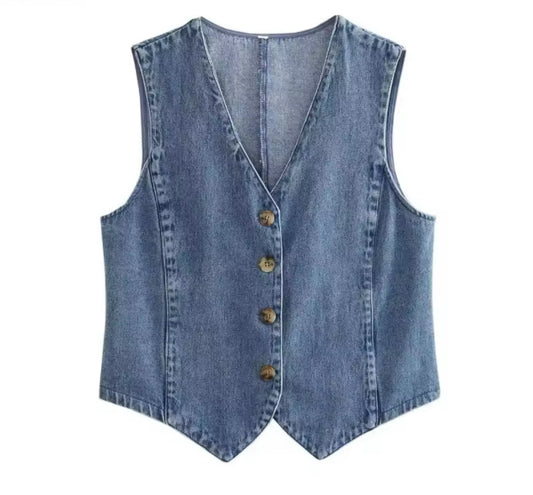 GILET EN JEAN