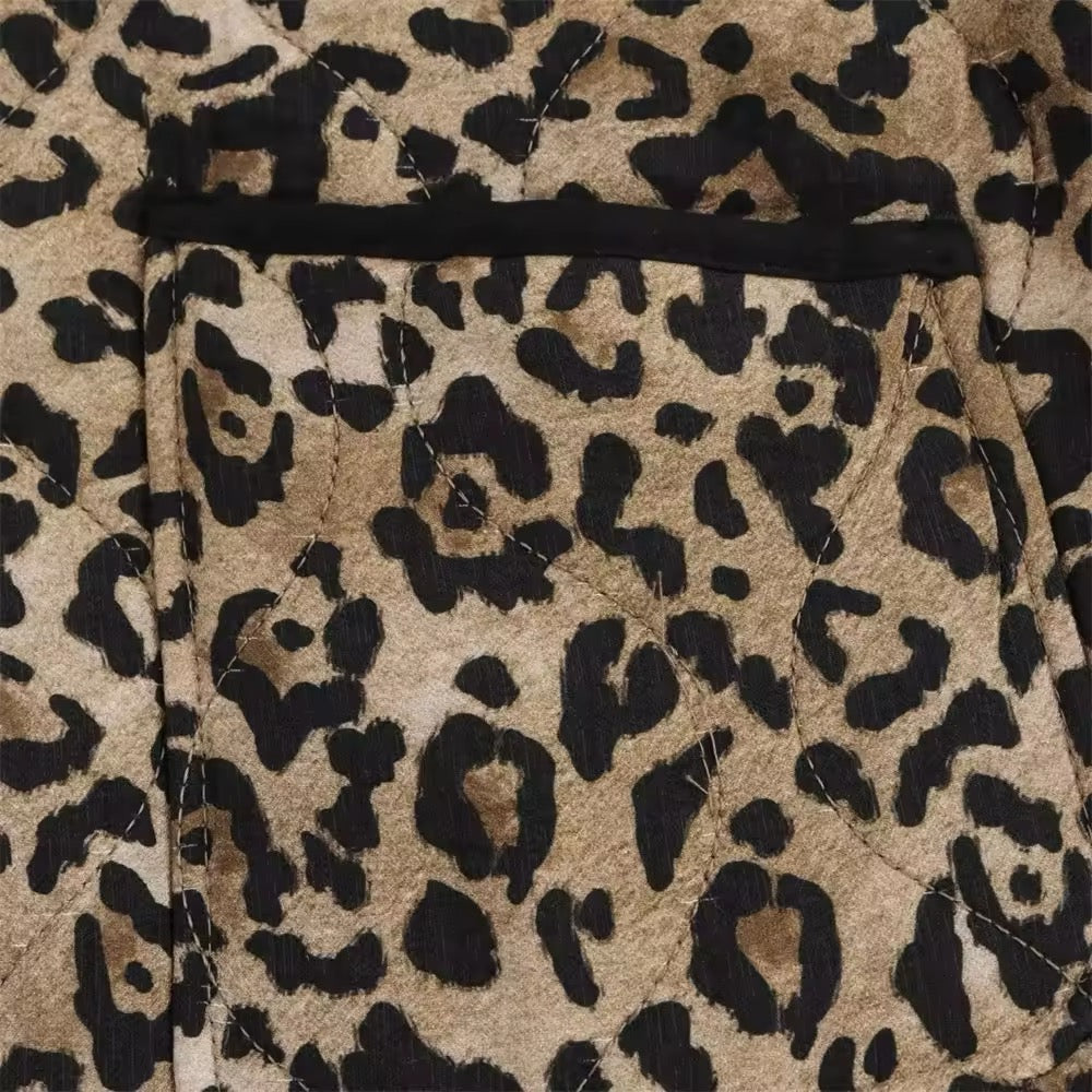 Veste matelassée Leopard • Femme