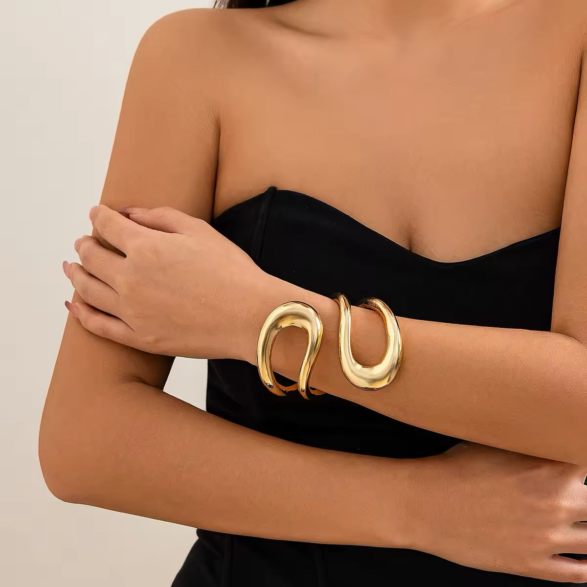 BRACCIALE GEOMETRICO 100% ACCIAIO INOSSIDABILE 