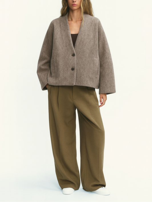 Giacca con scollo a V con bottoni • Donna