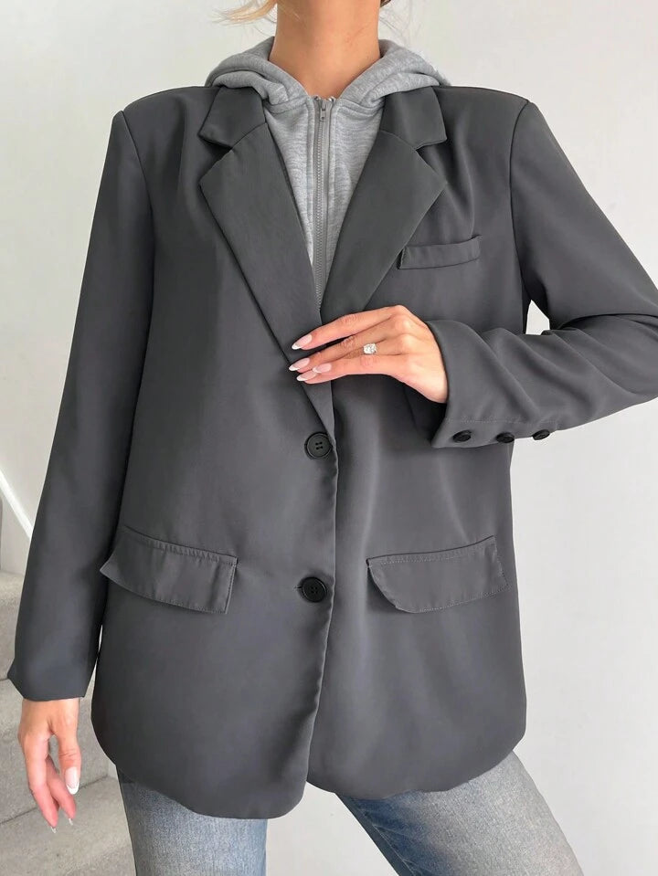 BLAZER AVEC DOUBLURE EFFET SWEAT