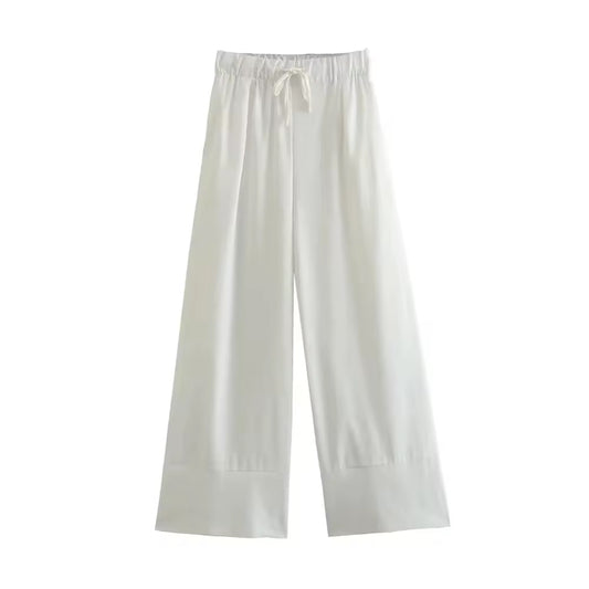 PANTALON PALAZZO À OURLET LARGE