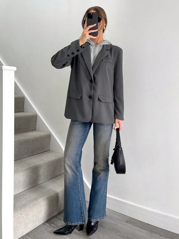 BLAZER AVEC DOUBLURE EFFET SWEAT