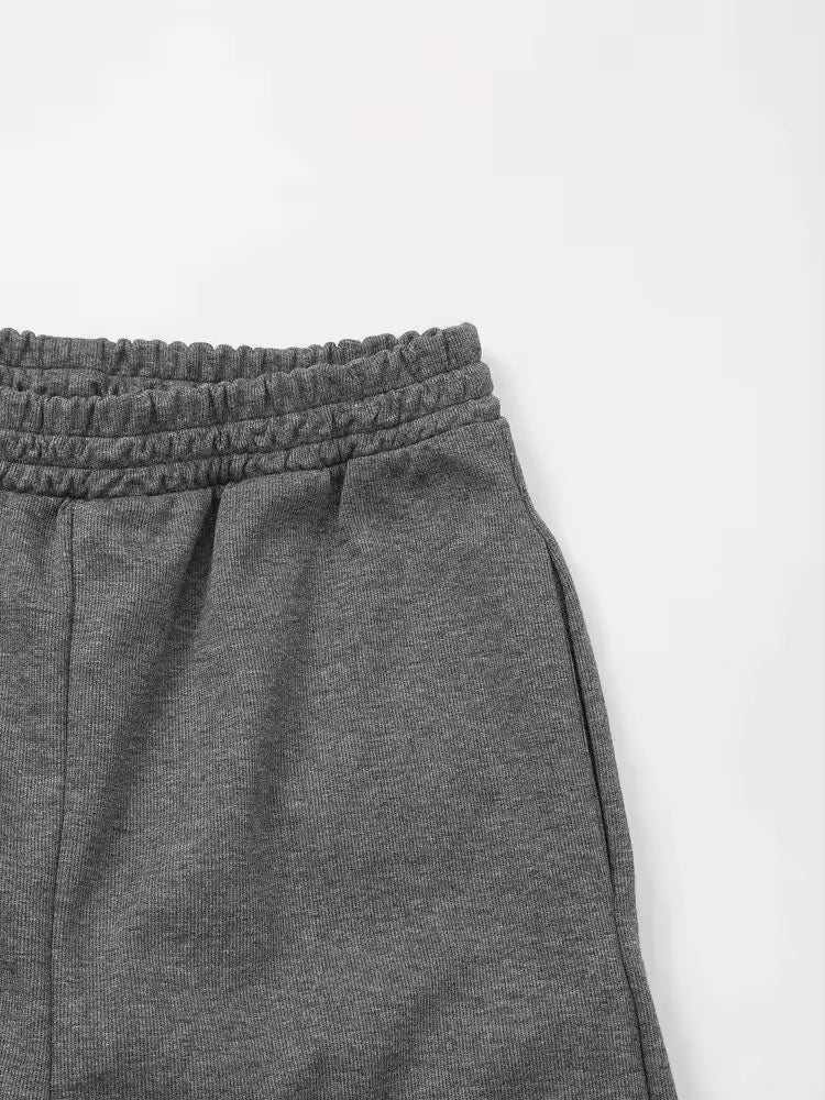 Jogging ample à taille élastique blanc minimaliste