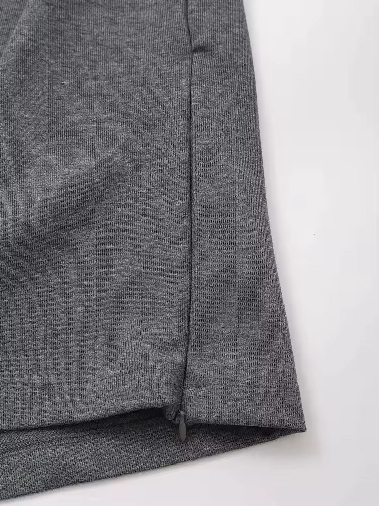 Jogging ample à taille élastique blanc minimaliste