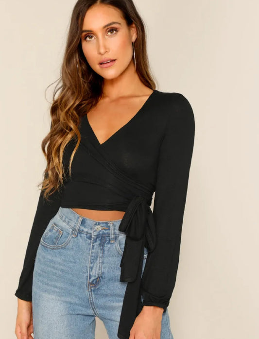 Cardigan annodato CROPPED 