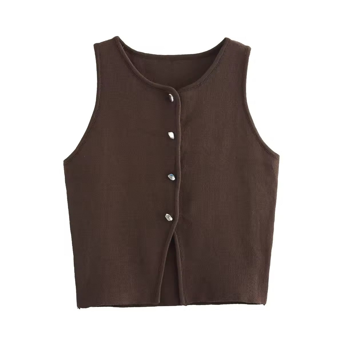 GILET IN MAGLIA CON BOTTONI