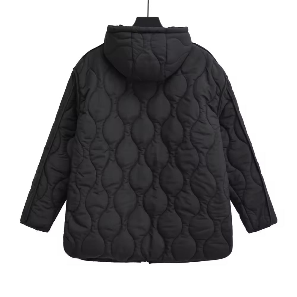 PARKA MATELASSÉE LONGUE À CAPUCHE
