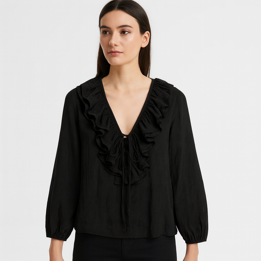 CHEMISE MOUSSELINE À VOLANTS