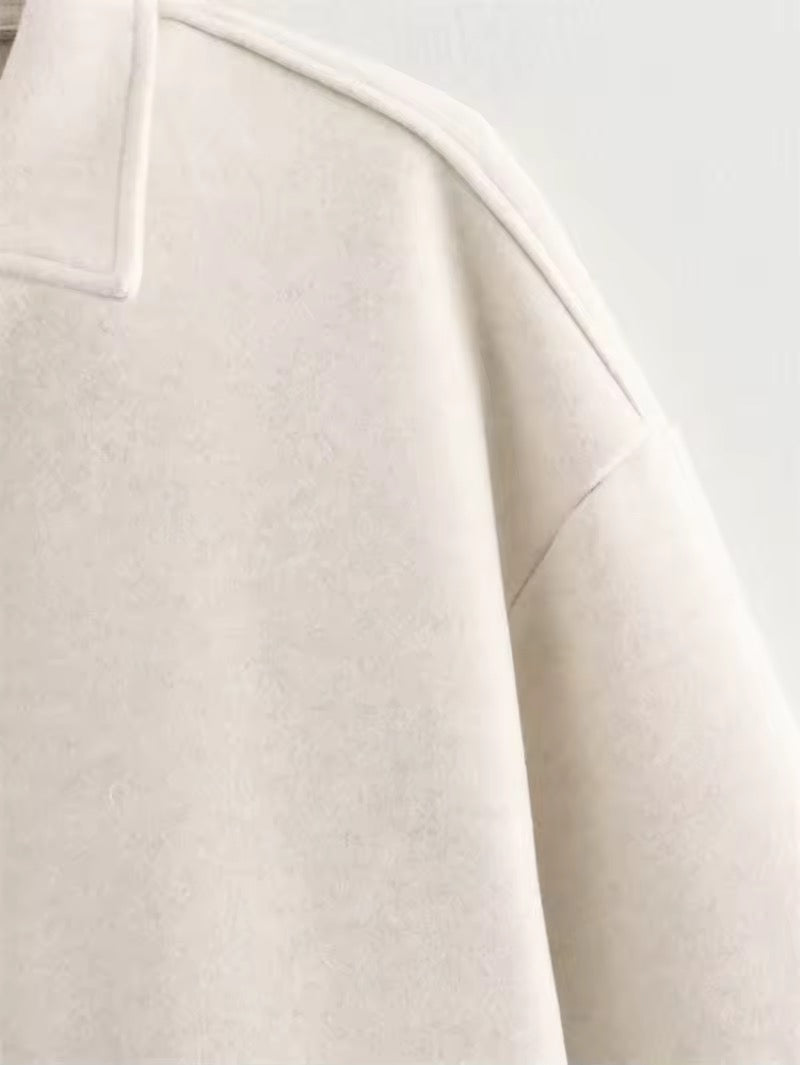 GIACCA CON ZIP E COLLO A REVERS 