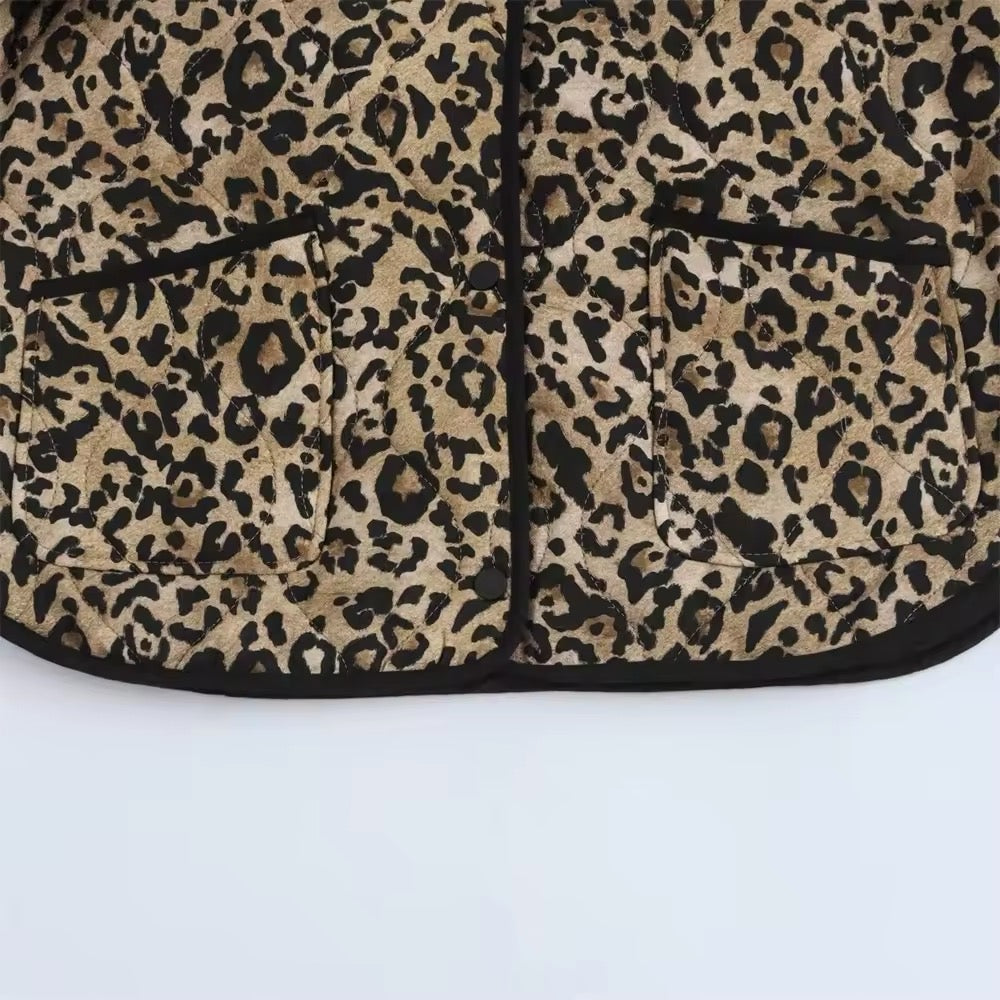 Veste matelassée Leopard • Femme