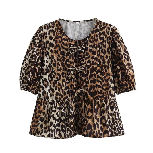 BLOUSE IMPRIMÉE LÉOPARD