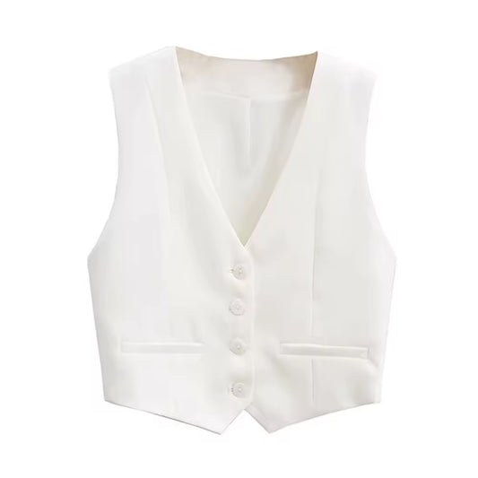 GILET DROIT À BOUTONNAGE CLASSIQUE