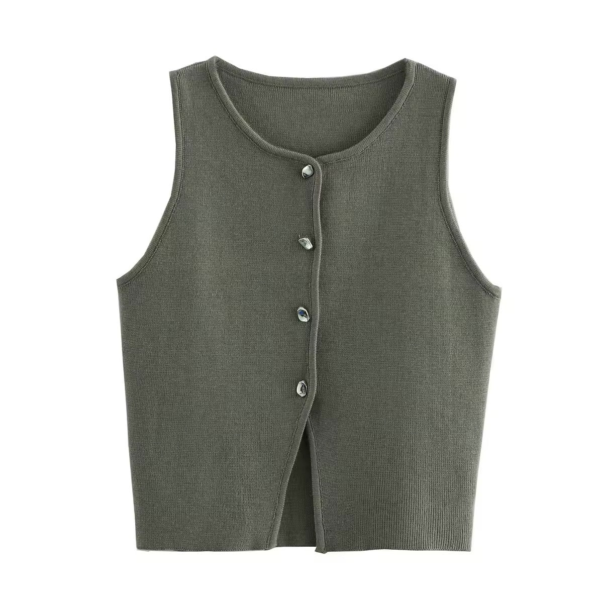 GILET IN MAGLIA CON BOTTONI