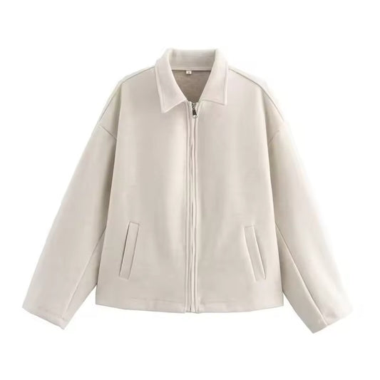 GIACCA CON ZIP E COLLO A REVERS 