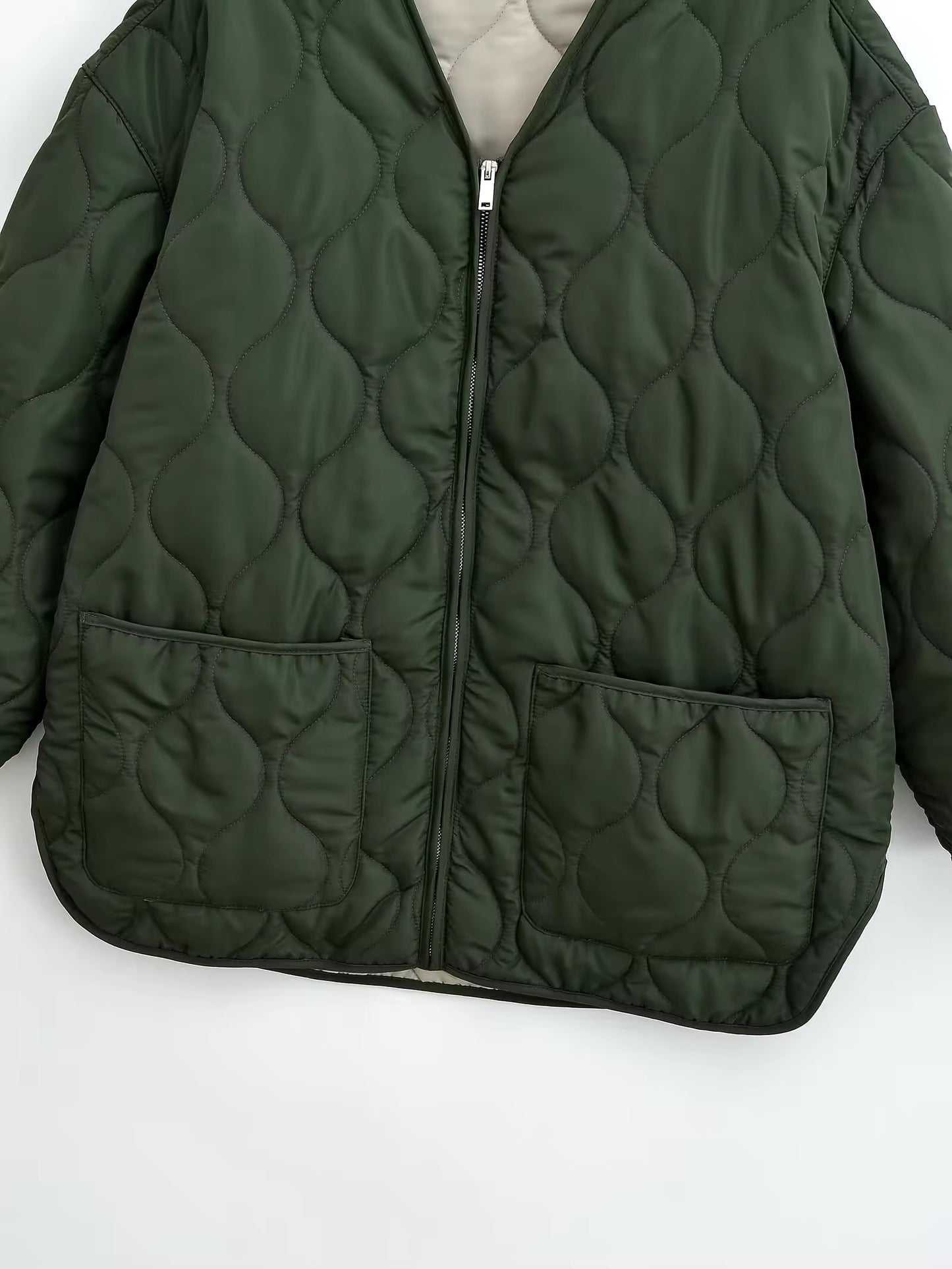 MANTEAU MATELASSÉ LONG À ZIP