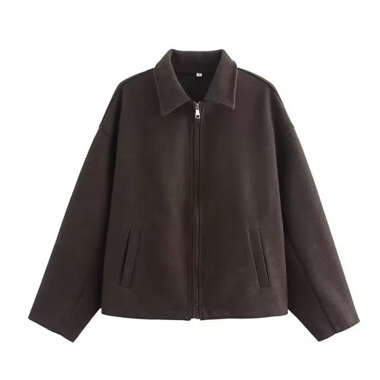 GIACCA CON ZIP E COLLO A REVERS 
