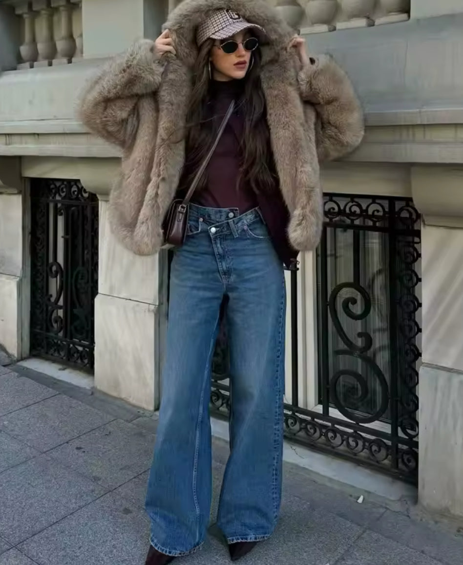 PANTALONI CON CINTURA INCROCIATA