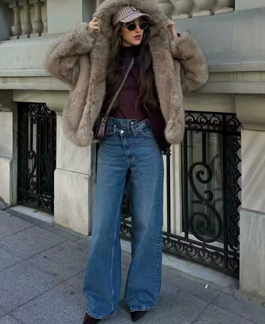 PANTALONI CON CINTURA INCROCIATA