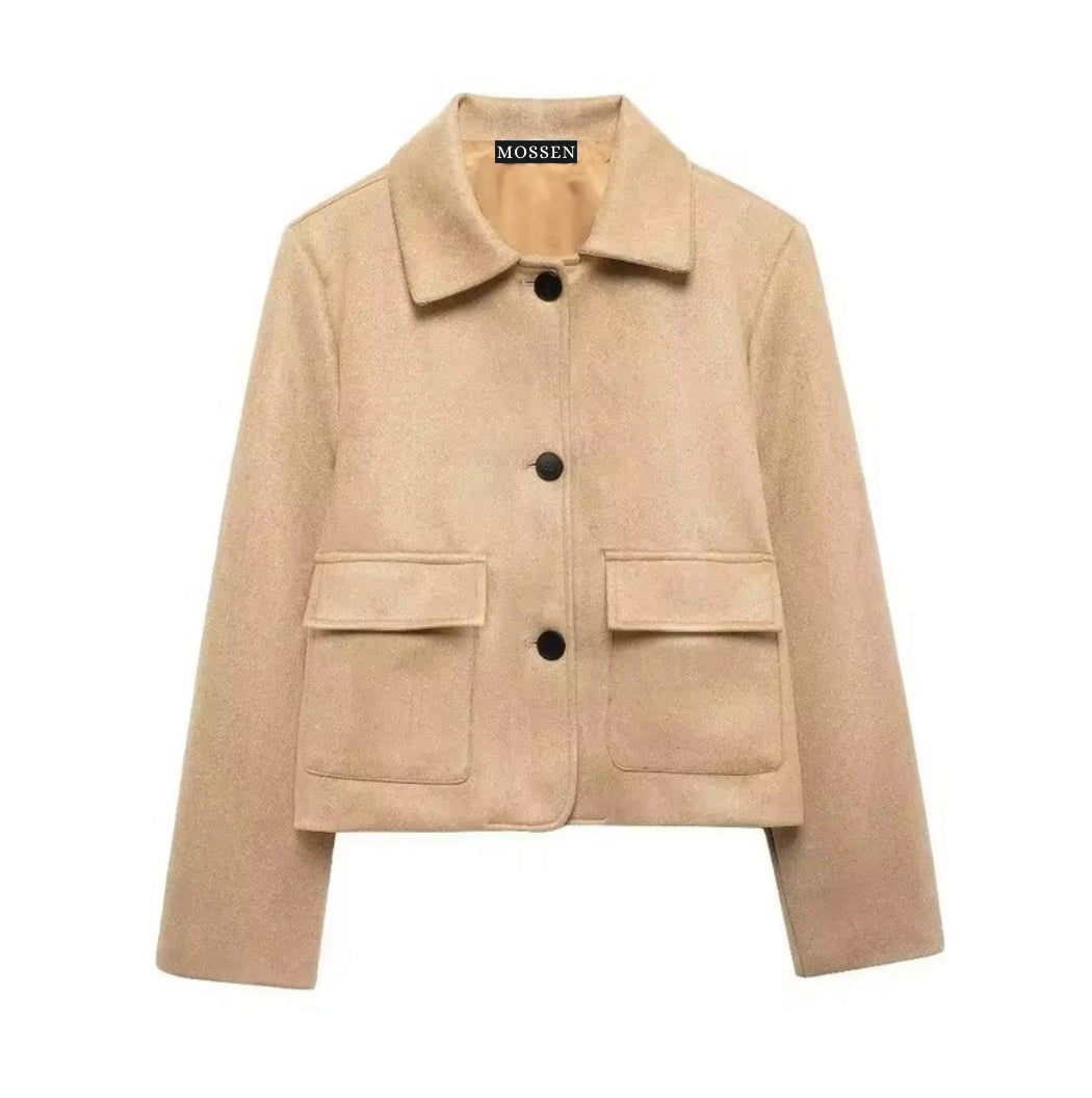 VESTE MOUSSELINE À POCHES CARRÉES