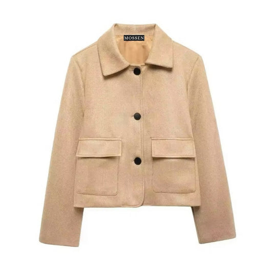 VESTE MOUSSELINE À POCHES CARRÉES