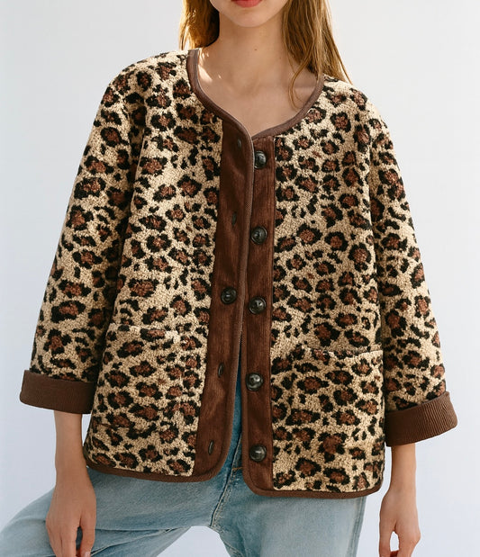 MANTEAU IMPRIMÉ LÉOPARD