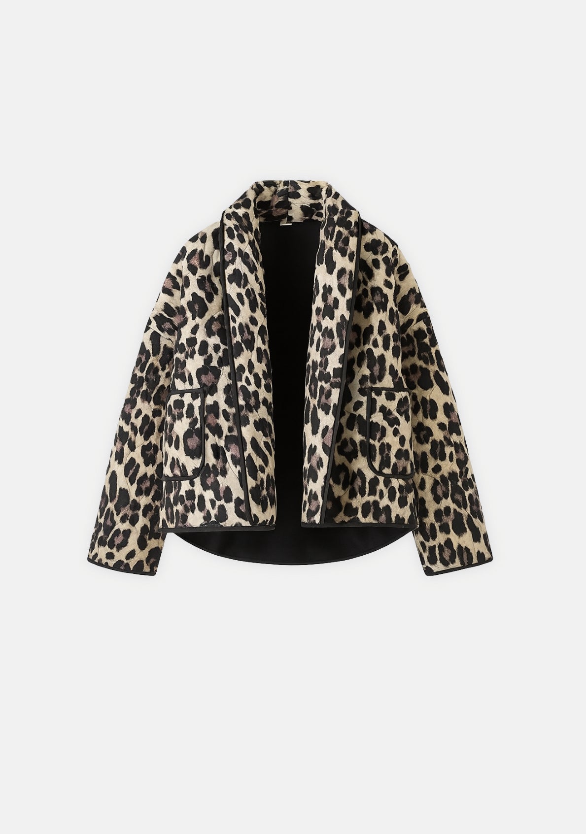 Giacca con stampa leopardata