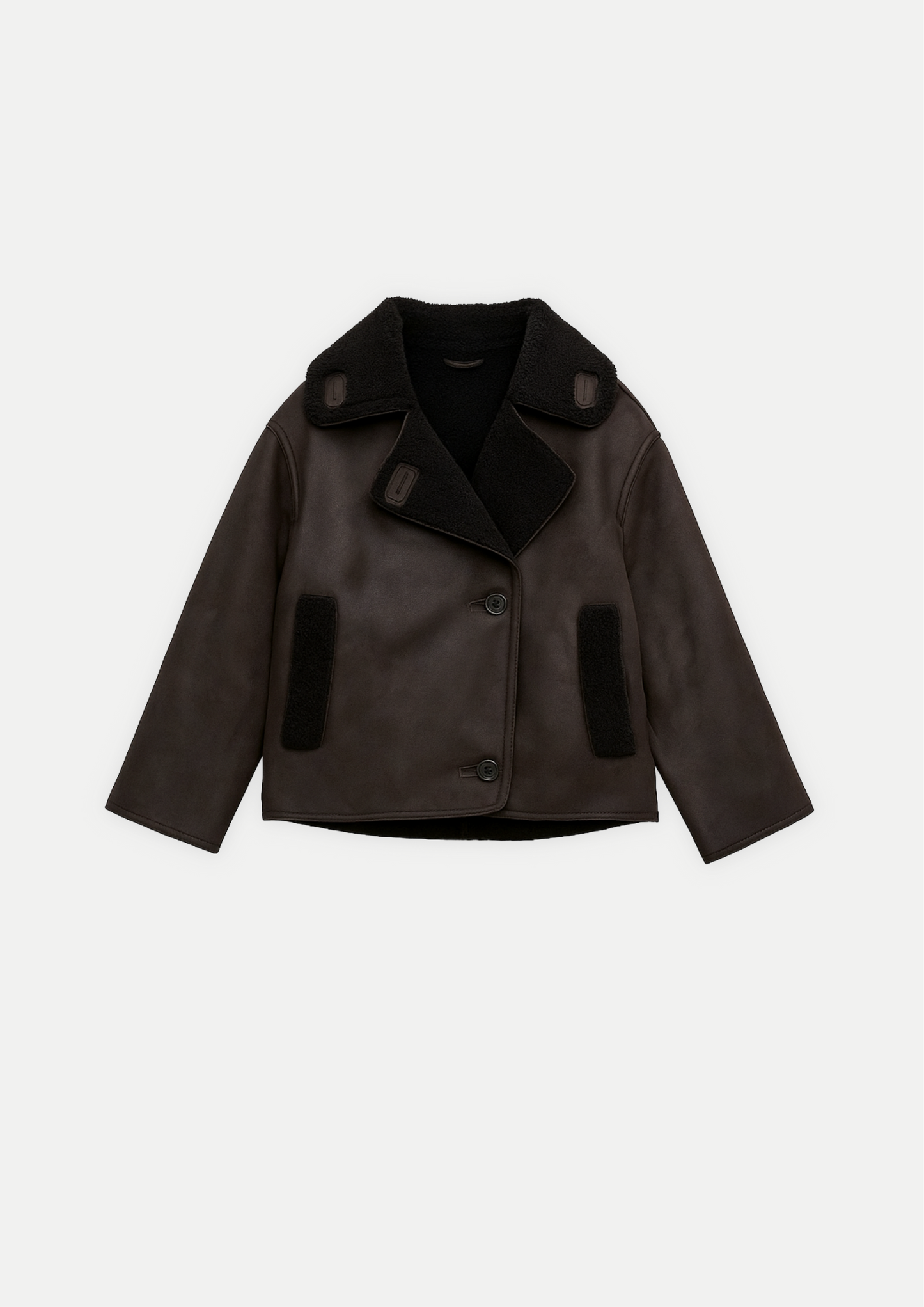 Giacca in pelle PU vintage • Donna