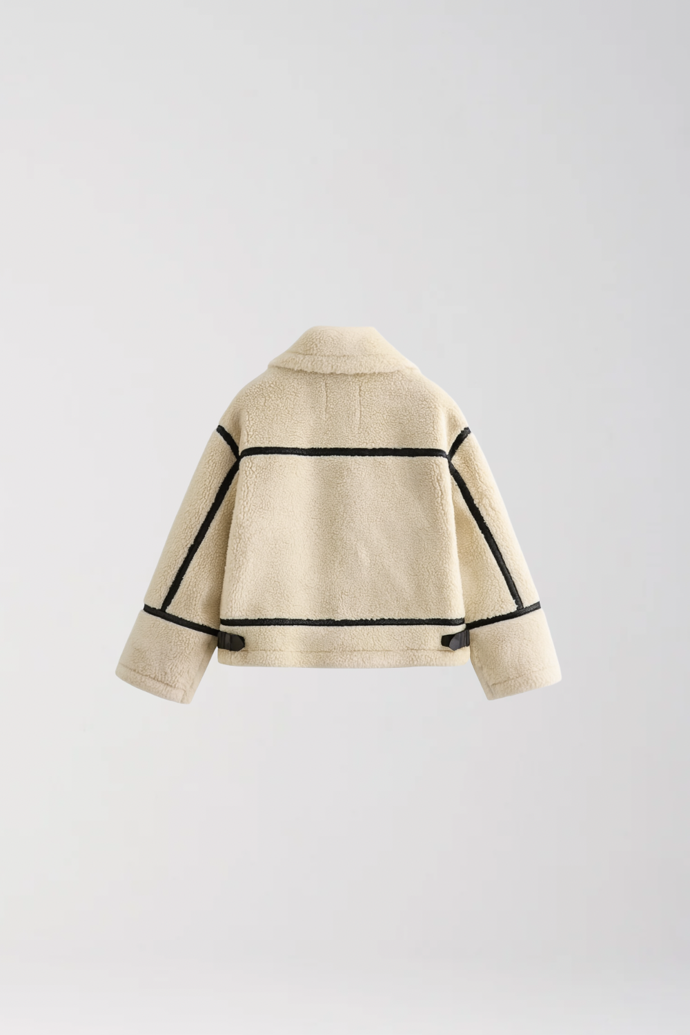 VESTE EFFET LAINE COL REVERS
