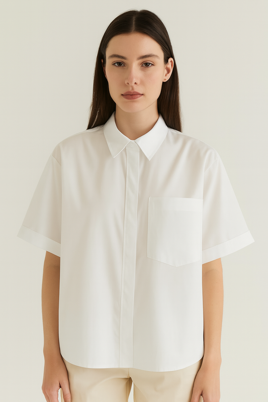 CHEMISE STRUCTURÉE MANCHES COURTES