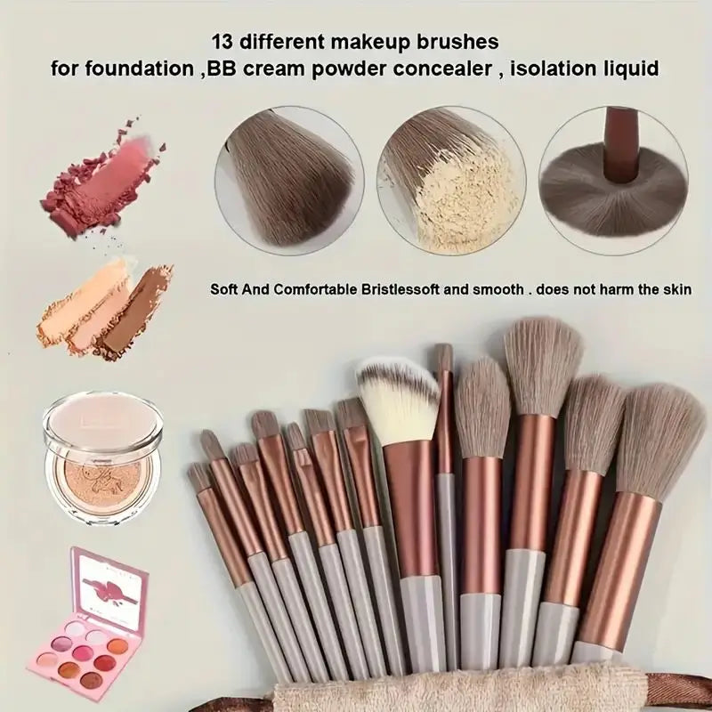Set di 13 pennelli professionali per trucco 