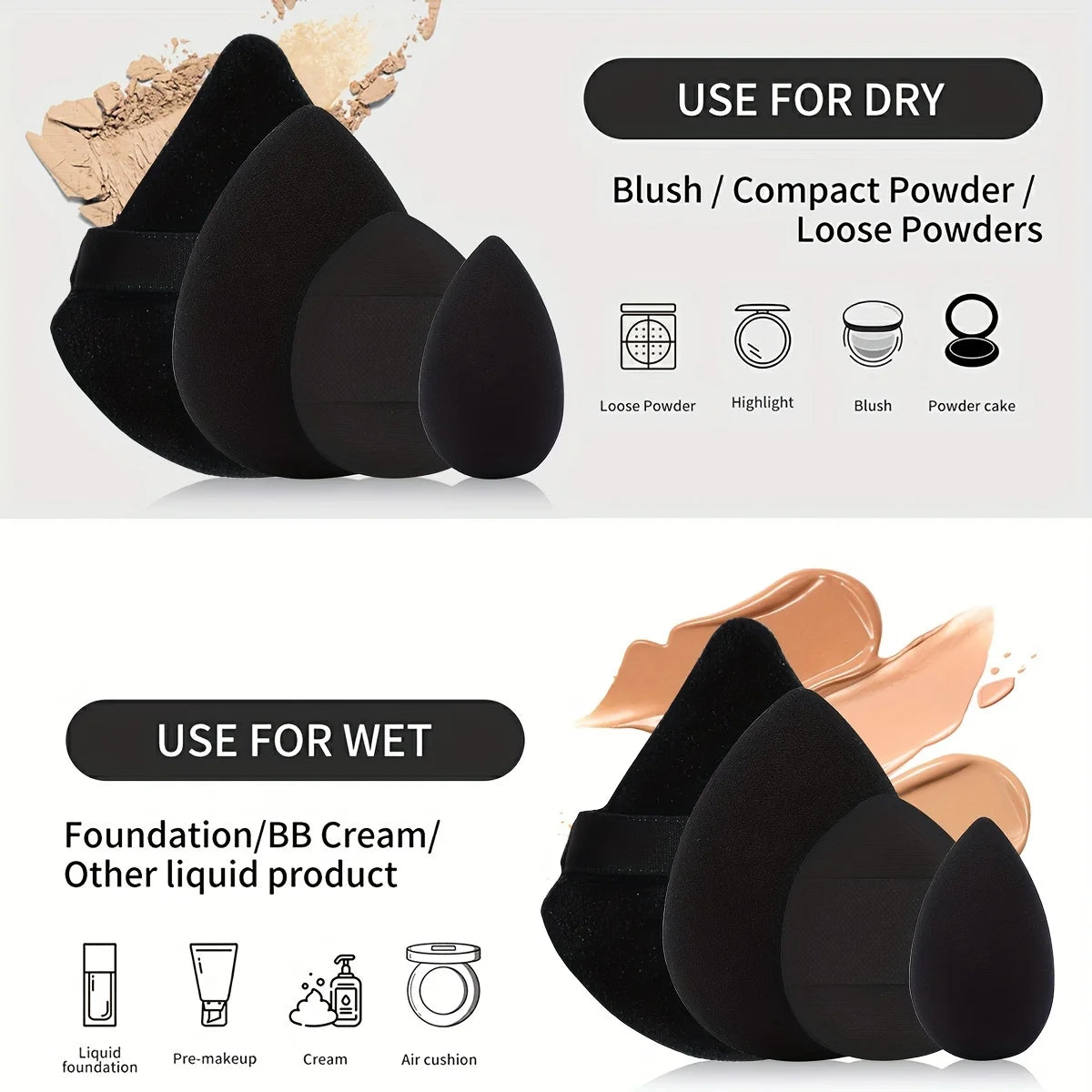 Set of 12 Makeup Sponges – Zero Flaw Complexion