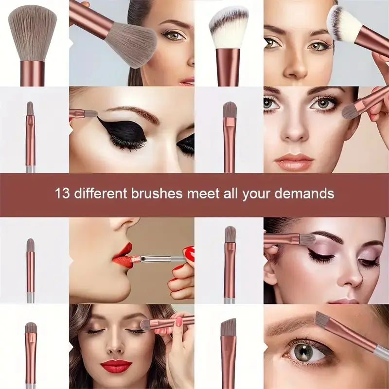 Set di 13 pennelli professionali per trucco 