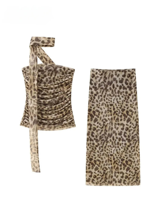 Leopard Print Skirt Set • Women 